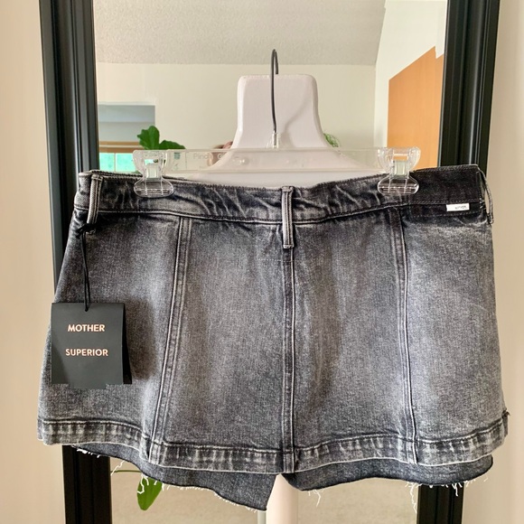 MOTHER Superior The Breaker Micro Mini Denim Skort - Picture 9 of 14